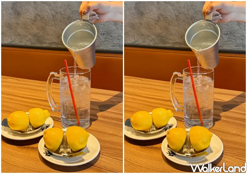 ▲乾杯新菜單升級，檸檬沙瓦、梅酒沙瓦等人氣酒款首杯99元，續杯沿用同一酒杯僅需49元(攝影：鄭雅之)