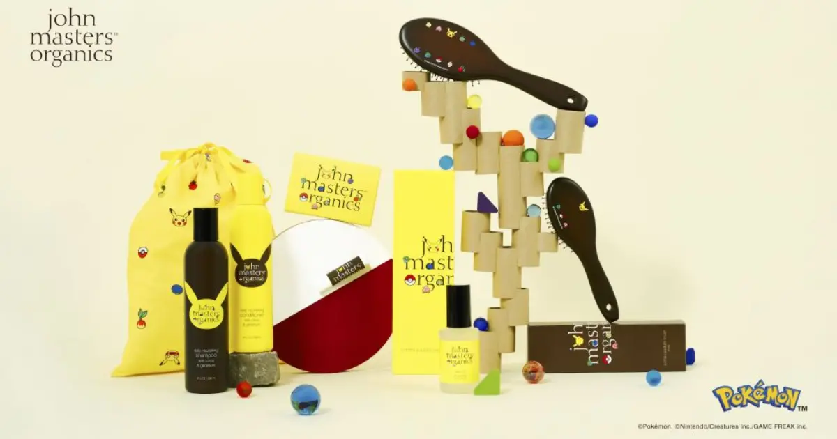 日本美妝品牌與皮卡丘跨界聯名，束口袋護髮組超可愛、還提供客製化刻字的梳子很有收藏價值。