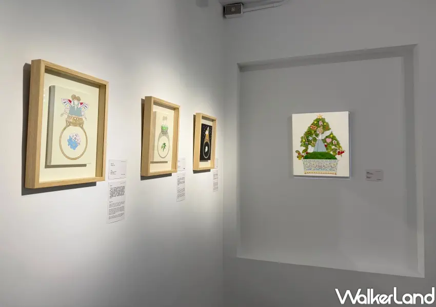 ▲信義區展覽必逛亮點！永島千裕戒指系列結合寶石、花朵、人物創作。(攝影：鄭亦庭)