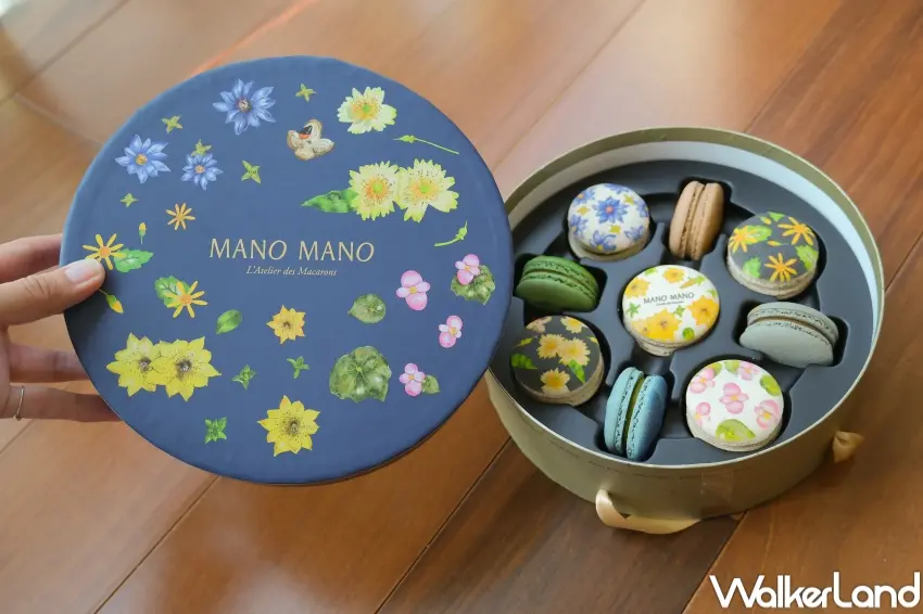 ▲MANO MANO 將巴黎展出的人氣馬卡龍化為《島嶼之味》新年禮盒，延續國際舞臺的創作能量。（攝影：張人尹）