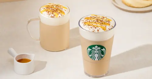 近全品項星巴克買一送一！烤舒芙蕾那堤新品也有買一送一，9小時限定喝。