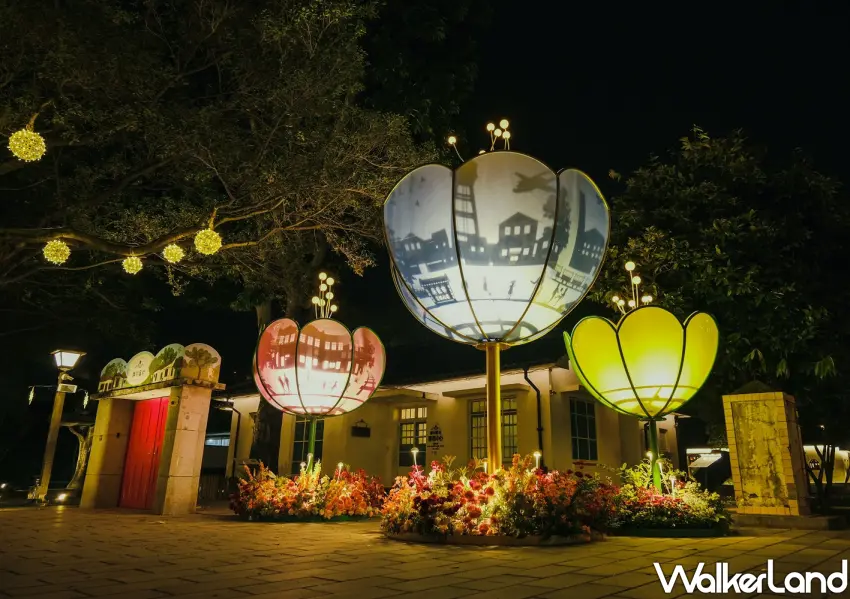 ▲2026屏東燈節勝利星村燈區「記憶之花」。