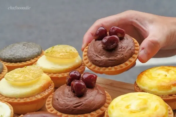 ▲台南甜點必買清單！美格瑪半熟起司專賣半熟起司塔有檸檬、海鹽可可等多種口味。