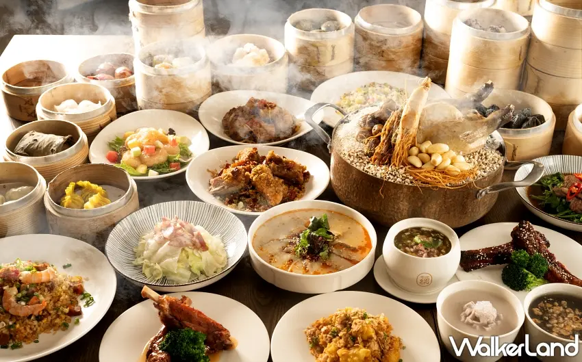 ▲四人同行升級澎湃饗宴一月份送價值NT$1,280「滋補人蔘土雞鍋」，溫中散寒同時品嚐美味粵式料理。圖／蘊泉庄提供；窩客島整理