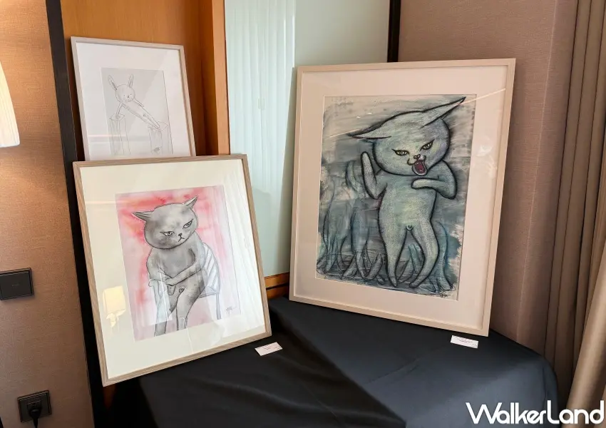 ▲ONE ART Taipei 2026飯店型展間策展！將藝術作品放在飯店房間各處。(攝影：鄭亦庭)
(攝影：鄭亦庭)