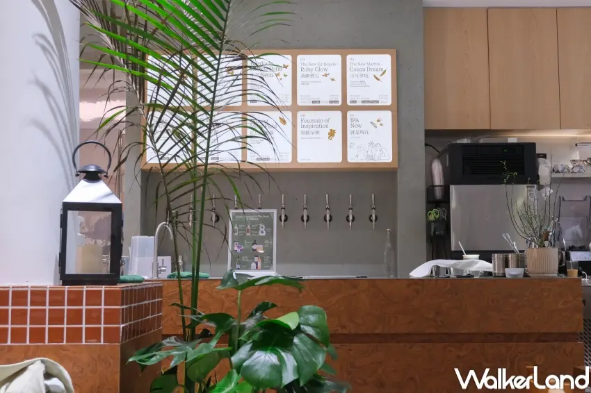 ▲local local park 透過落地窗、插畫、植栽設計，打造室內也能感受公園氛圍的空間。（攝影：張人尹）