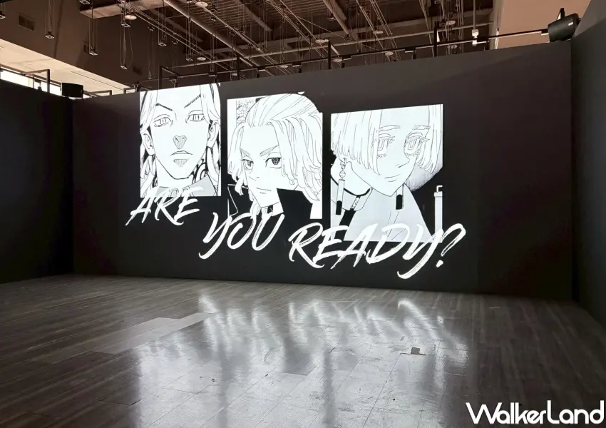 ▲東卍展台北場必拍打卡點！東卍漫畫名場面等身大模型、卍黑天劇場必看。