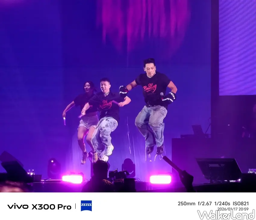 ▲vivo X300 Pro 抓拍功能，將Rain每個動感瞬間化為永恆。(攝影：楊婷雅）