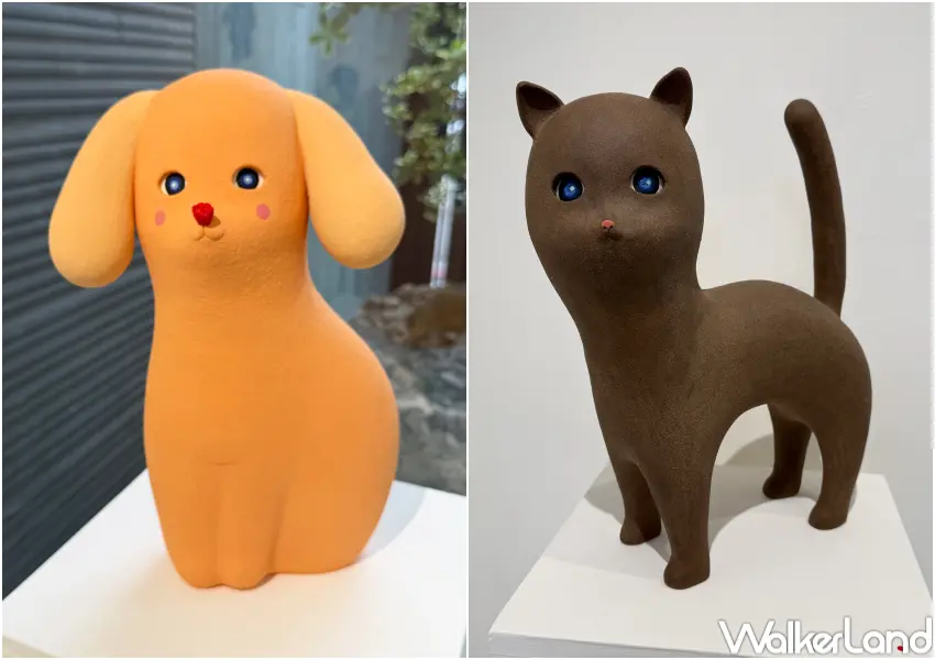 ▲台北免費展覽推薦！狗狗造型陶偶、貓咪造型陶偶必拍。(攝影：鄭亦庭)