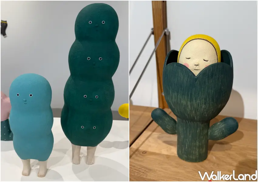 ▲台北展覽免費逛！《心裏的森林》展出多款動物、植物與人形陶偶。(攝影：鄭亦庭)