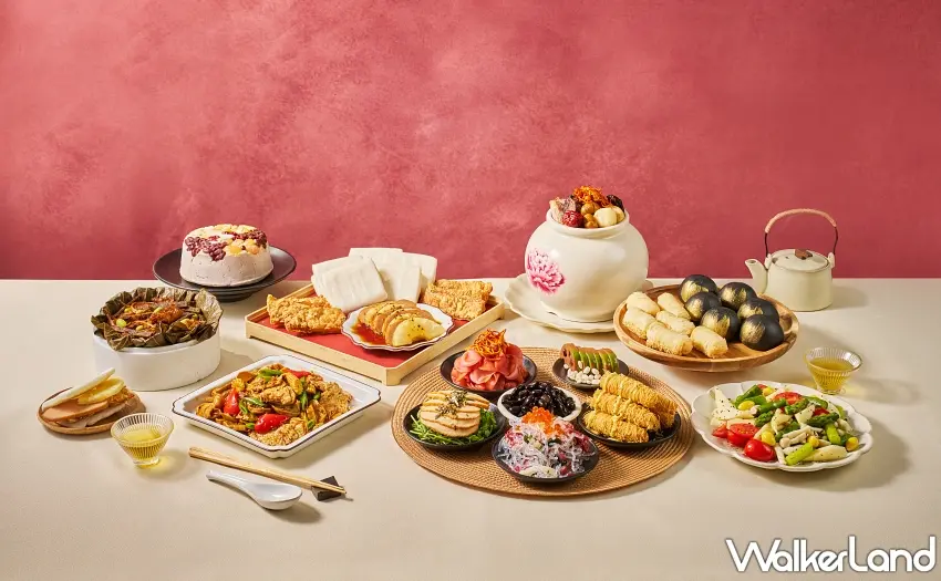 ▲鍋氣十足的「香芋蕈菇上海菜飯」讓人一口接一口，而寓意招財進寶的「旺來咬金蜜雙方」更是討喜的節慶佳餚。圖／養心餐飲集團提供；窩客島整理