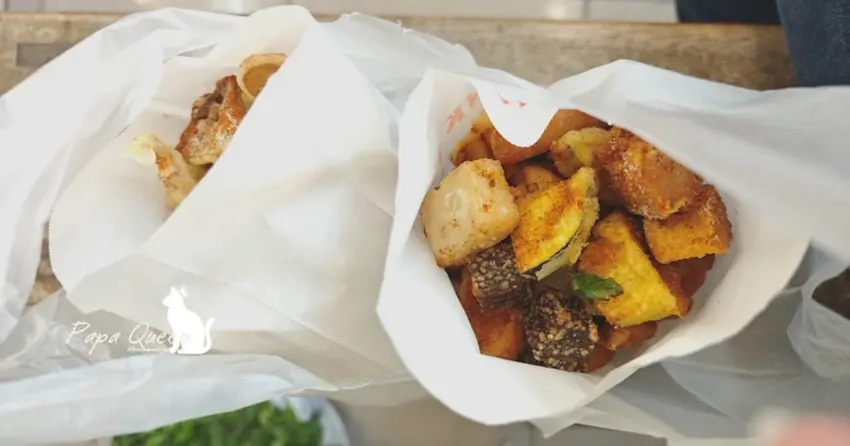 台中南屯禾野蔬食炸物，老街素食鹽酥雞，特調辣粉蔬菜豐富必吃。