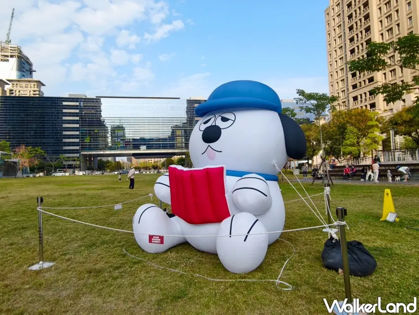 ▲奧拉夫(Olaf)也現身台中市政公園。(攝影:楊婷雅)