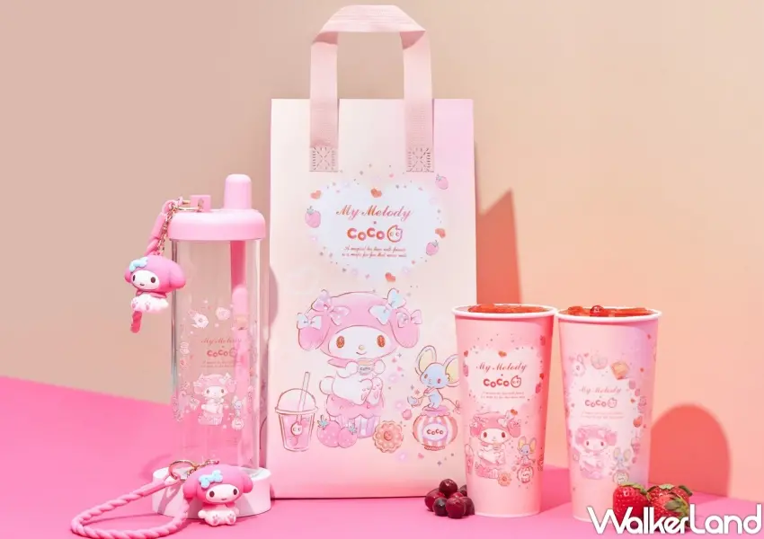 ▲CoCo都可攜手美樂蒂推出冬季聯名，草莓系視覺與飲品同步登場，門市氛圍充滿粉嫩感受。