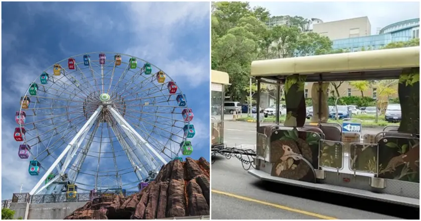 ▲在兒童新樂園的摩天輪上眺望風景,或搭著動物園的遊園車穿梭園區,邊玩邊搜集限定的「門票」與「蒲公英」飾品,是大人小孩都滿足的快樂行程。