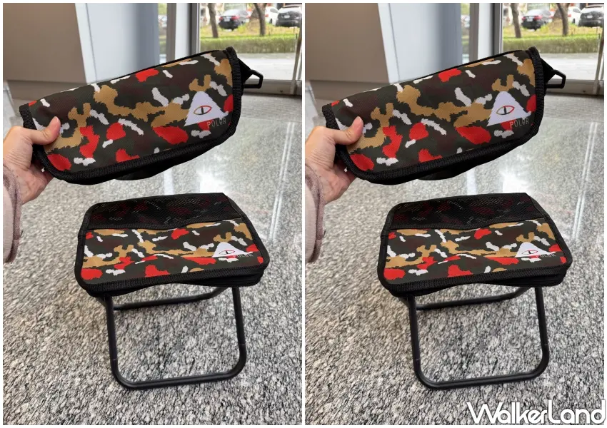 ▲限量 1 萬個的 900 元全聯福箱,內附兩張隨身摺疊椅,是露營愛好者必搶福箱。(攝影:鄭雅之)