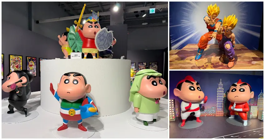 ▲6大華山展覽寒假必逛！帶小孩衝七龍珠展、蠟筆小新特展，多個互動遊戲區超好玩。(攝影：鄭亦庭)