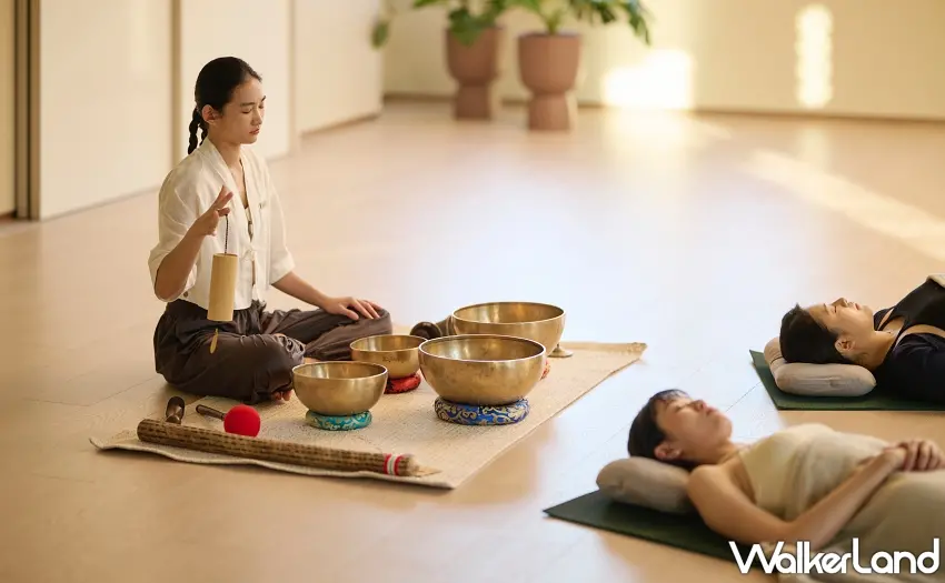 ▲課程規劃涵蓋身體、能量與意識三個層面，引導學員進行深度自我修復。圖／嵨開安旅提供；窩客島整理