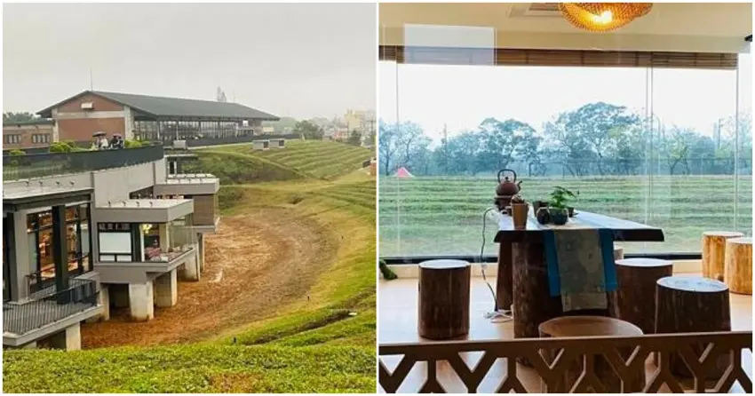 ▲不論是戶外極具設計感的地景建築，還是館內可以靜心品茗的六國茶室，臺灣客家茶文化館每個角落都超好拍！