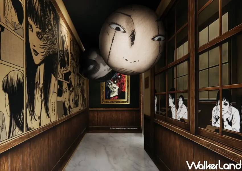 ▲夢時代富江快閃店7大沉浸式打卡點!店內重現被詛咒的雙一教室、巨型人頭氣球。