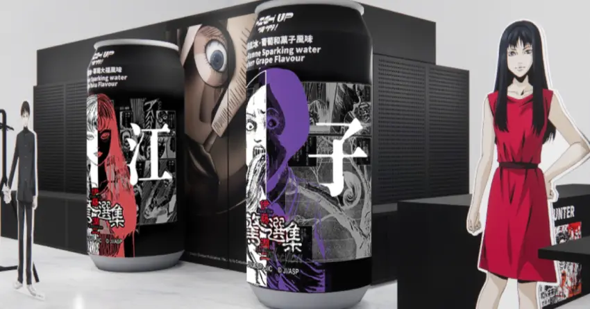 夢時代伊藤潤二快閃店！富江映現快閃店7大打卡點，富江紅包袋、富江燈箱滿額送海報。