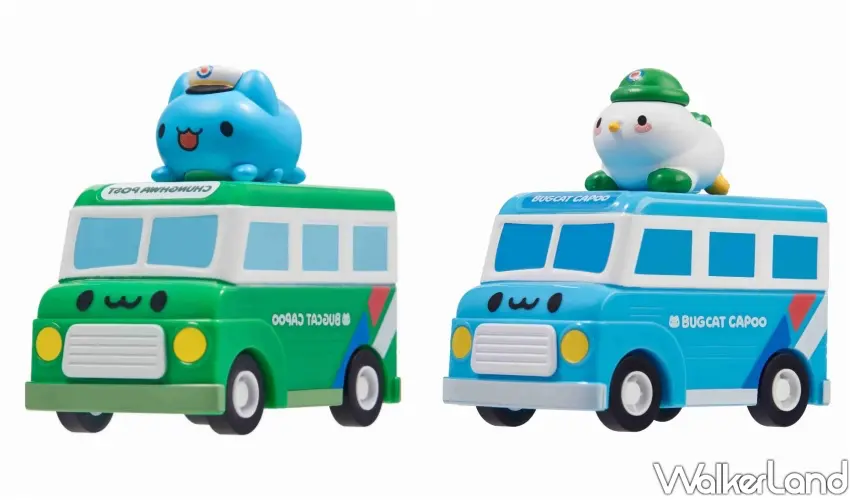 ▲中華郵政X貓貓蟲咖波公仔迴力車,每款售價270元。