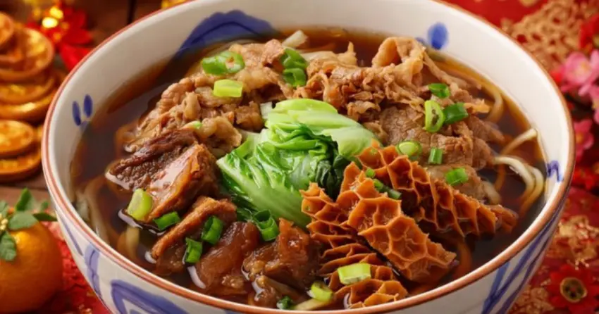 三商巧福牛肉麵升級！三商巧福聯名雲林北港武德宮，紅燒四喜牛肉麵送黑虎錢母。