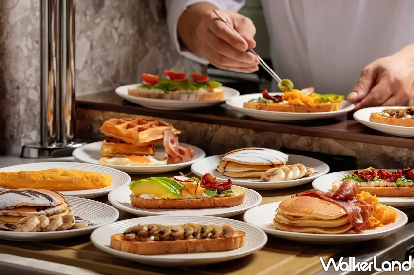 ▲板石自助式早餐提供精緻美味的現做料理,入住專案還可享有早餐買1送1的超值優惠。圖/國聯大飯店提供;窩客島整理