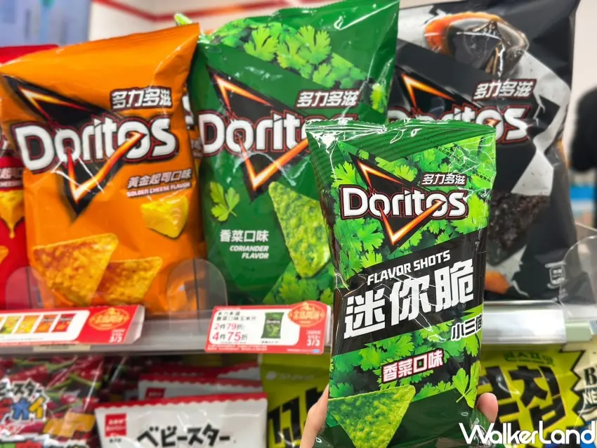 ▲7-11香菜零食再擴編，多力多滋迷你脆香菜口味洋芋片成為粉絲補香菜首選。