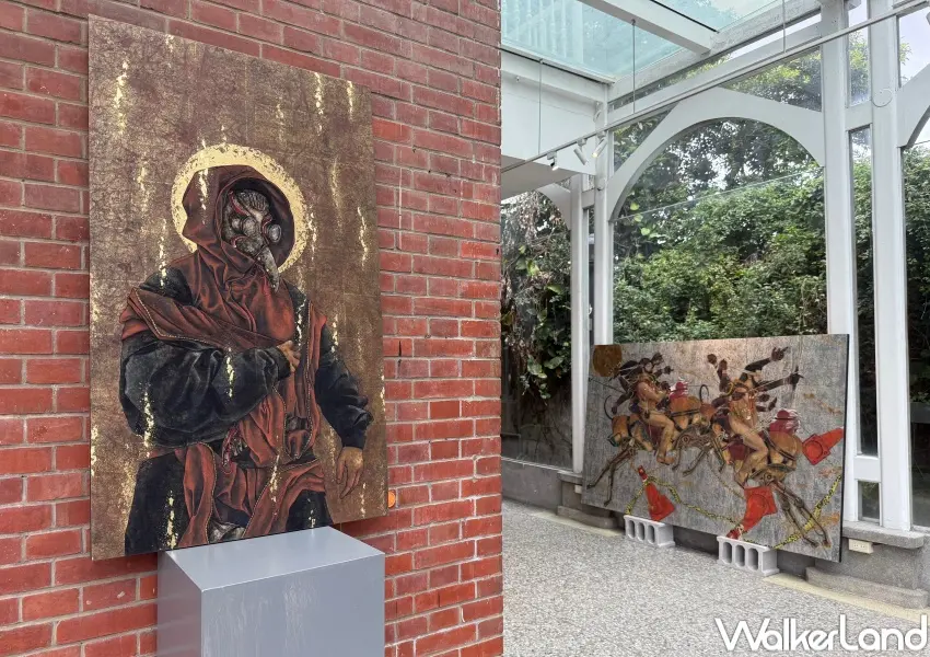 ▲圓山站展覽免費參觀！百年古蹟圓山別邸毛物展覽，即日起至2/11免費看。(攝影：鄭亦庭)