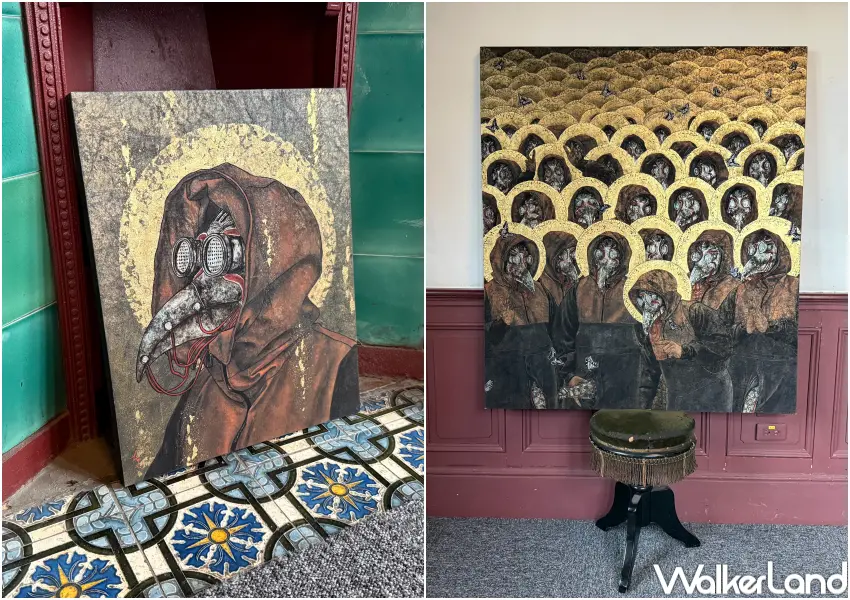 ▲圓山站免費展覽！展覽涵蓋圓山別邸2層樓空間，作品搭配古蹟建築呈現獨特氛圍。(攝影：鄭亦庭)