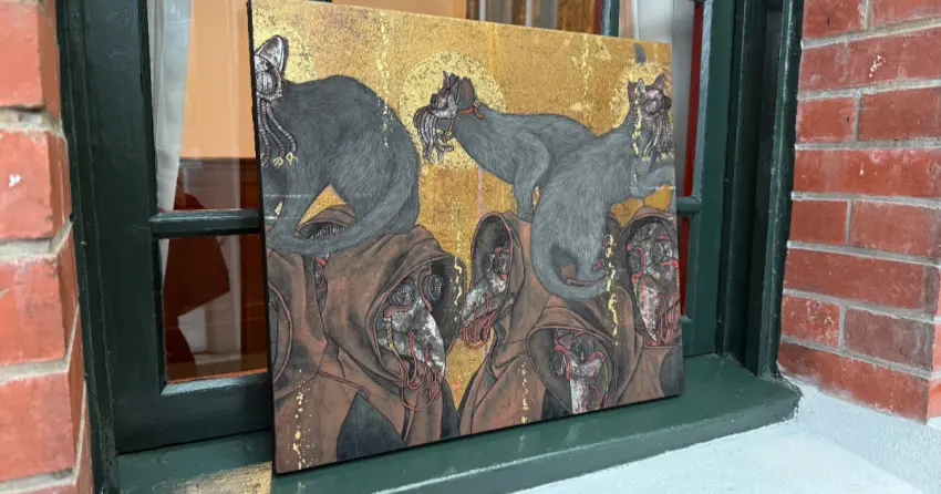 圓山站展覽免費入場！台北百年古蹟圓山別邸毛物展，超酷烏鴉人、面具貓咪免費拍。