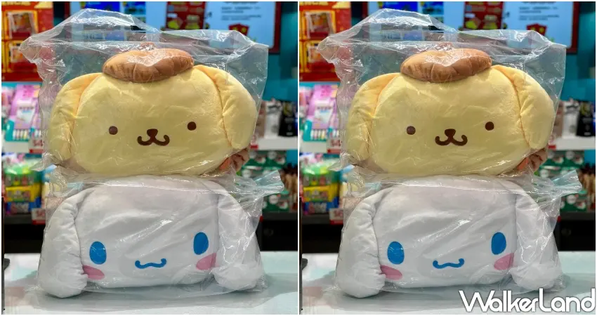 ▲屈臣氏加價購大耳狗、布丁狗大頭抱枕超萌。