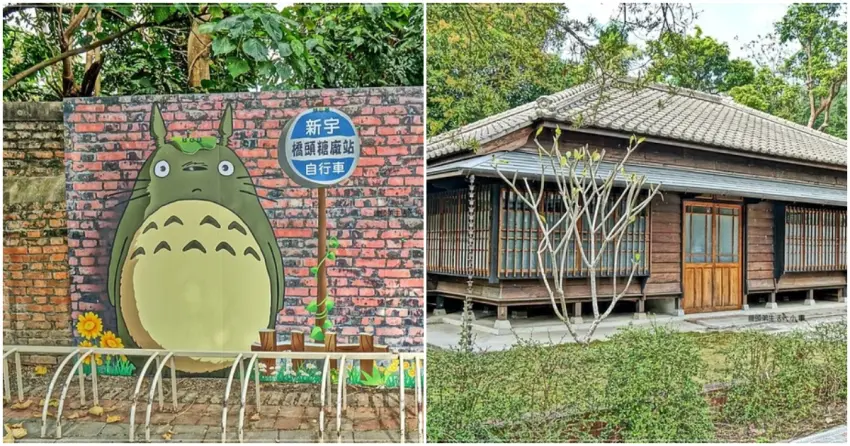 ▲玩高雄不開車也能輕鬆玩!搭乘捷運紅線直達橋頭糖廠,出站就能在可愛龍貓彩繪、典雅日式木造建築前盡情拍照。