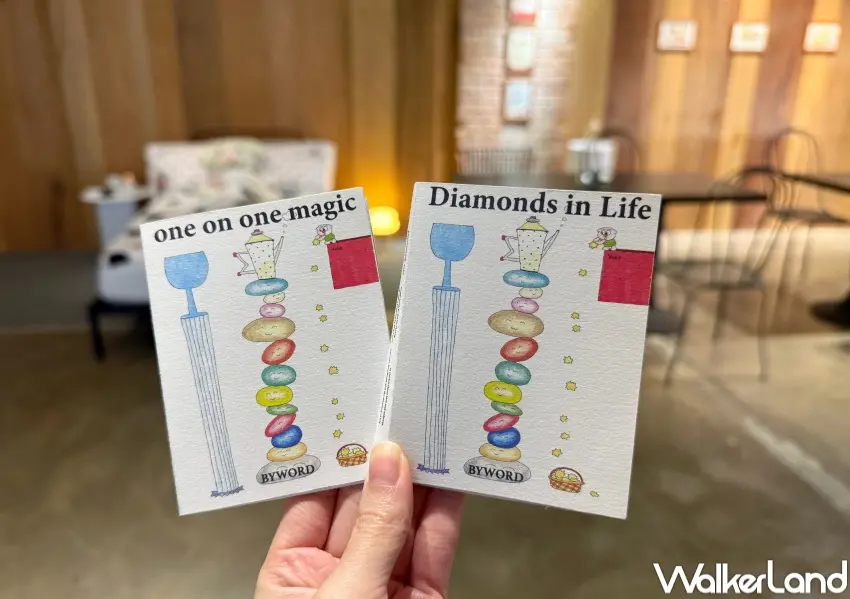 ▲台北不限時咖啡廳裡逛免費展覽!展出藝術家peiyuuuue可愛插畫、出版書籍作品。(攝影:鄭亦庭)