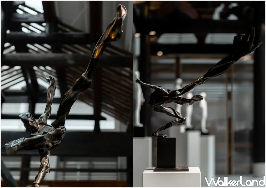 ▲台中王尋雕塑展必看亮點！雕塑捕捉動作殘影與延遲，具備強烈生命張力的動態凝結。