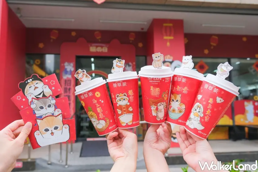 ▲7-11 貓之日攜手 mofusand 貓福珊迪,推出飲料、甜點到寵物用品的聯名企劃,門市氛圍滿滿貓咪元素。(攝影:張人尹)