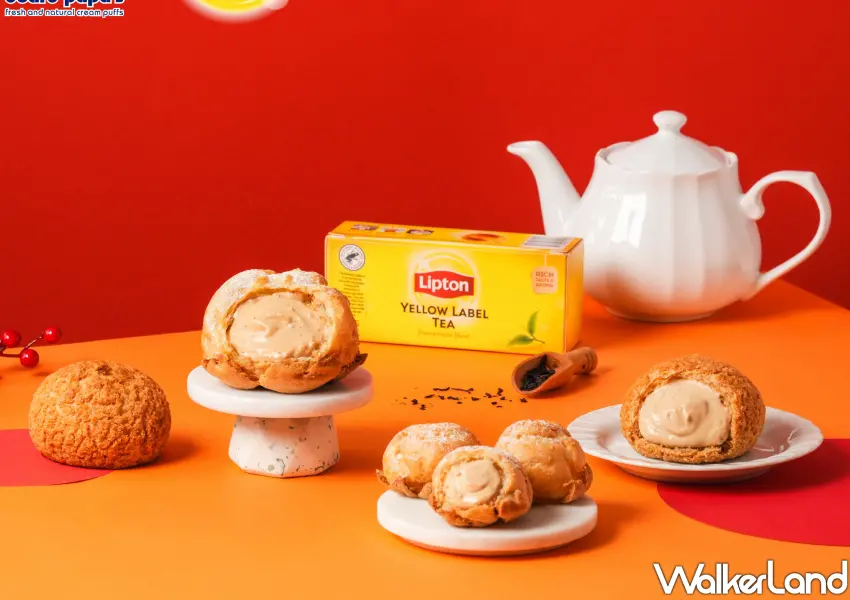 ▲beard papa's和立頓聯名推出奶茶泡芙，搭配不同泡芙皮享受不同滋味。