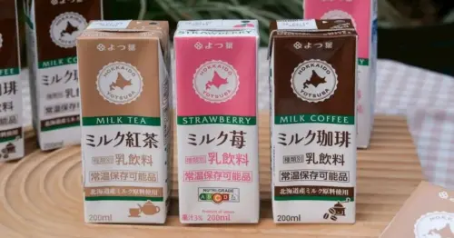 挑戰含金量最高的保久乳！「四葉風味保久乳」霸氣加入北海道產50%牛乳，每一口都是濃郁奶香爆擊。