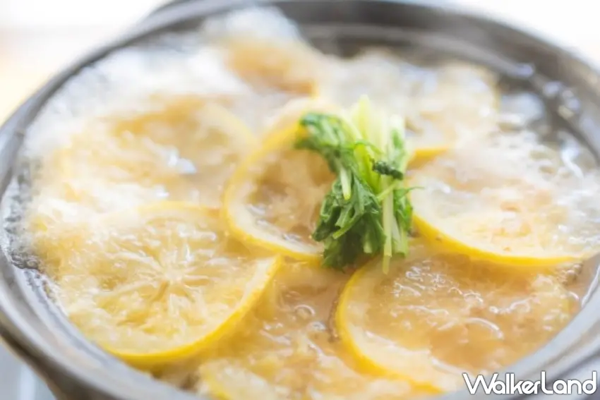 ▲生口島有兩家老字號餐廳提供充滿檸檬清香及豐富維他命C的清爽「檸檬鍋」。 圖／HIT廣島縣觀光聯盟提供；窩客島整理