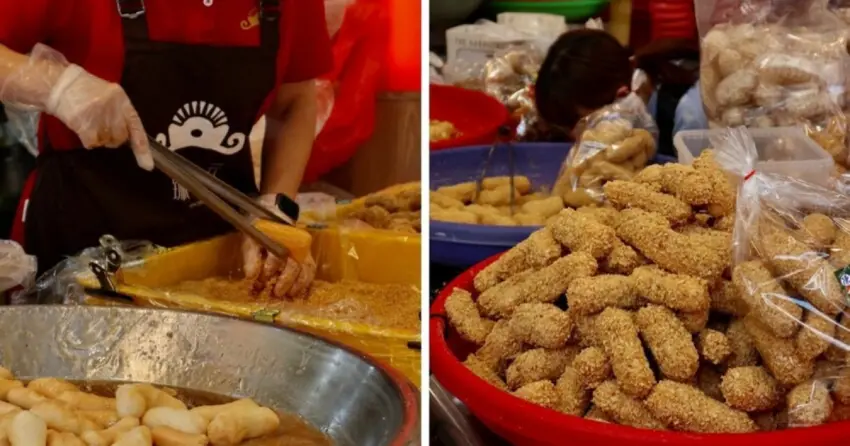 ▲來到北港老街，別忘了嚐嚐在地最知名的傳統點心「麻荖」。香酥的外皮裹上厚厚的花生或芝麻粉，是走春祈福時不能錯過的經典伴手禮。