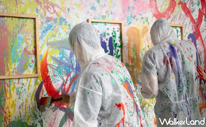 ▲熱門的SASA Play灑畫活動，讓旅客發揮創意，釋放壓力創作出專屬作品。圖／綠舞國際觀光飯店提供；窩客島整理