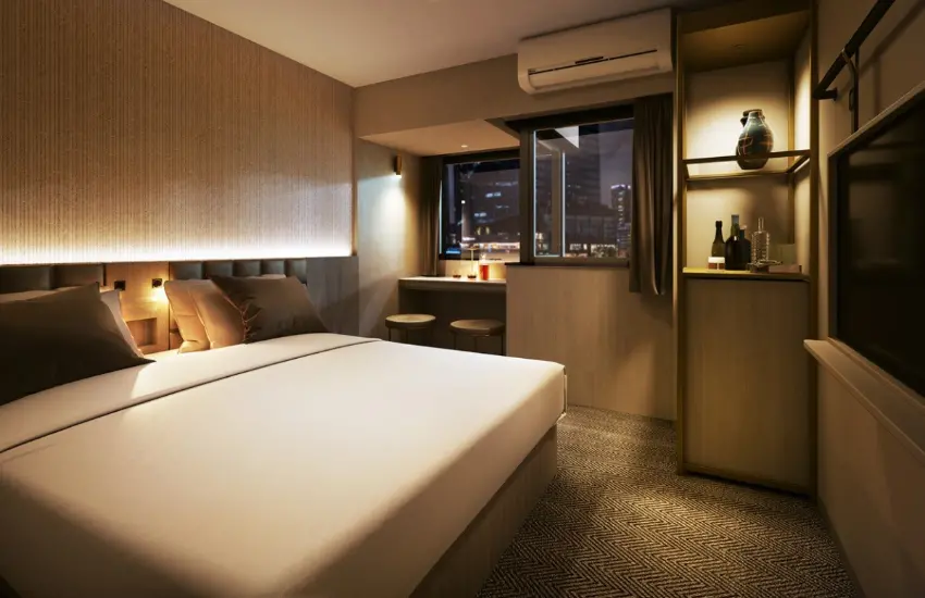 ▲共有117間客房，房型以雙床房為主，房間面積從18平方公尺到27平方公尺不等。