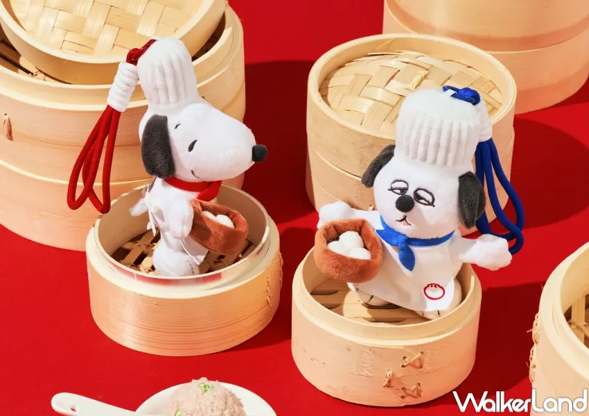 ▲威秀影城推出史努比與歐拉夫小籠包師傅造型玩偶，廚師服與蒸籠細節完整呈現。