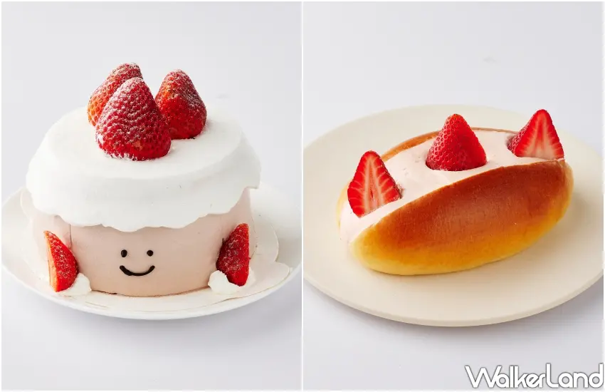 ▲大全聯草莓季限定「好哄蛋糕」、「草莓香緹麵包」療癒開賣。