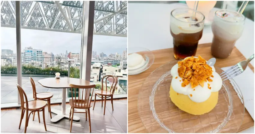 ▲來到南美春室，絕對別錯過飲品與甜點！脆甜的蜂巢脆餅配上綿密濕潤的蛋糕體，口感層次豐富卻不甜膩。