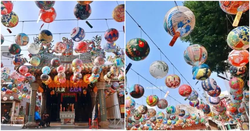 ▲除了主燈秀吸睛，普濟殿的千盞手繪燈籠同樣精彩，串起整條街道的年節氛圍，台南新春風景不容錯過。