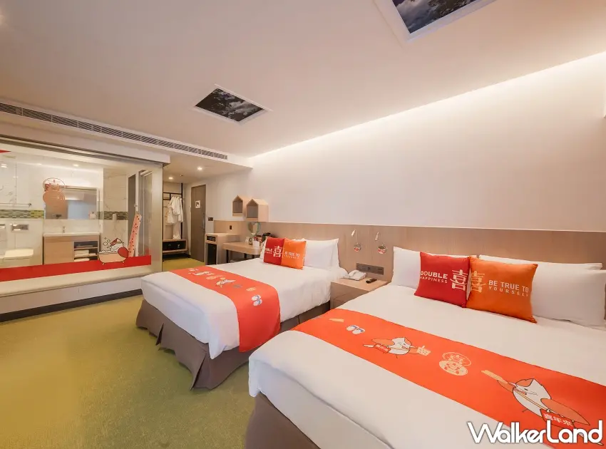 ▲沉浸式台味空間設計，讓客房充滿濃厚的新春慶典氣息。 圖／(雀客國際)提供；窩客島整理