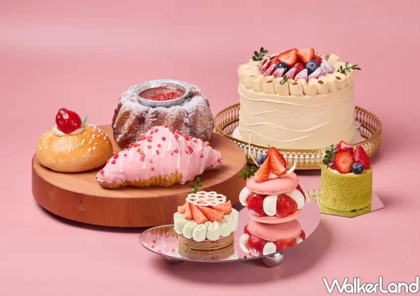 ▲漢來大飯店推7款草莓新品，繽紛療癒整個冬季。