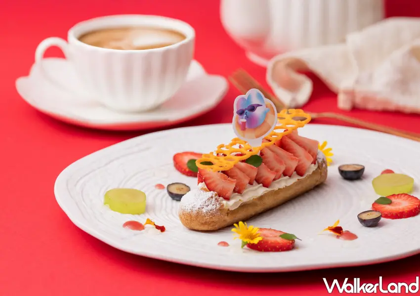 ▲泡芙交織茶香果香，高雄漢來大廳酒廊嗨比插卡超療癒。